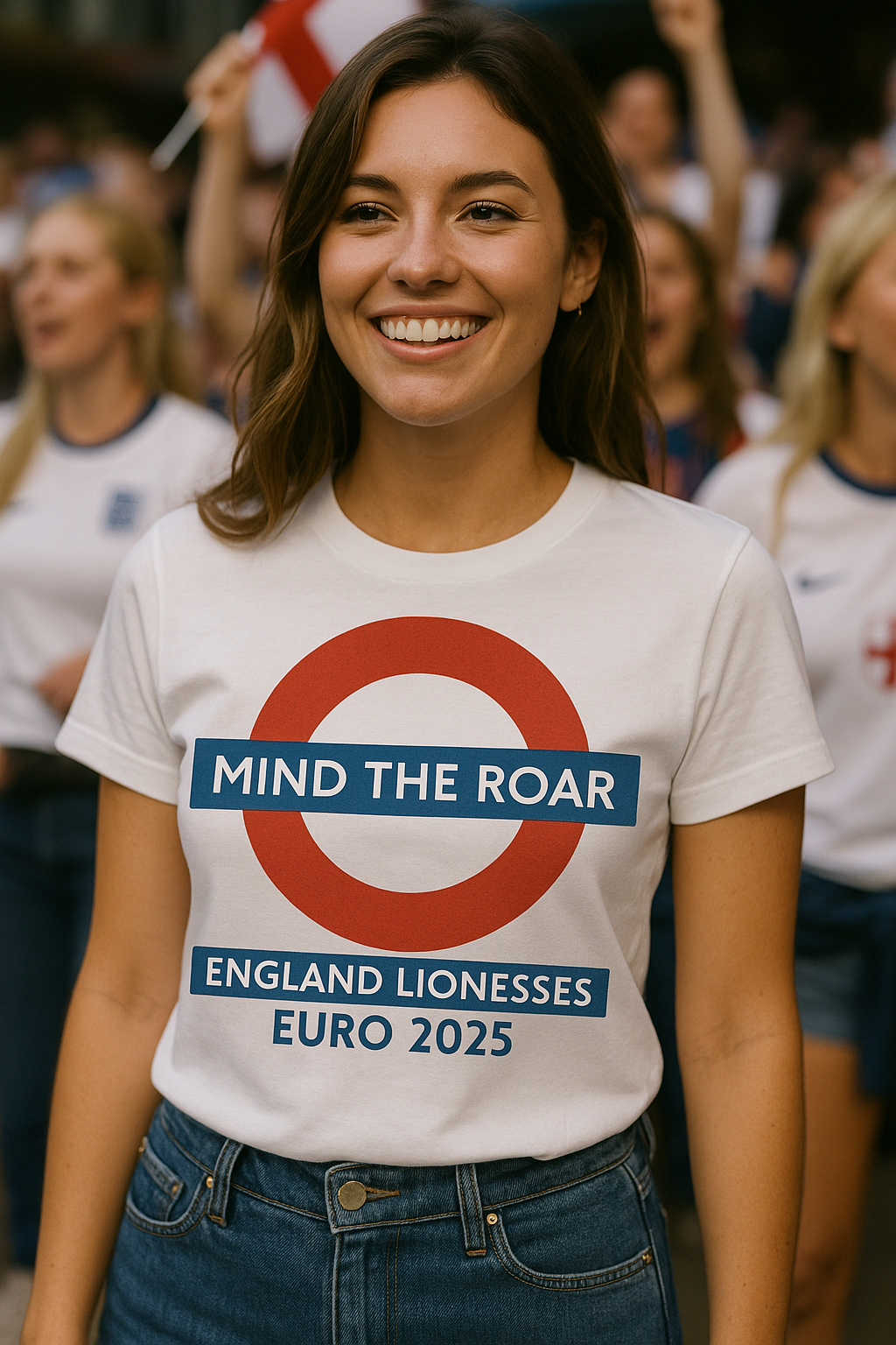 England Lionesses Euro 2025 T-Shirt, Mind The Roar Funny Football Top, England Lionesses Top, Underground London Design