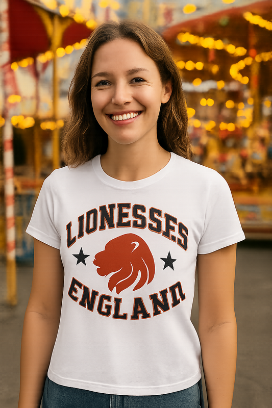 Retro Lionesses T-Shirt Women’s, Limited Edition England Football Tee, Vintage Euro 2025 Fan Shirt, Women’s Soccer Supporter Gift